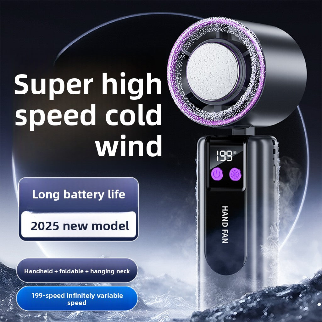 Mini Ventilador Portátil Recargable USB con Oscilación y 4 Velocidades | Para Escritorio, Cuello y Mano