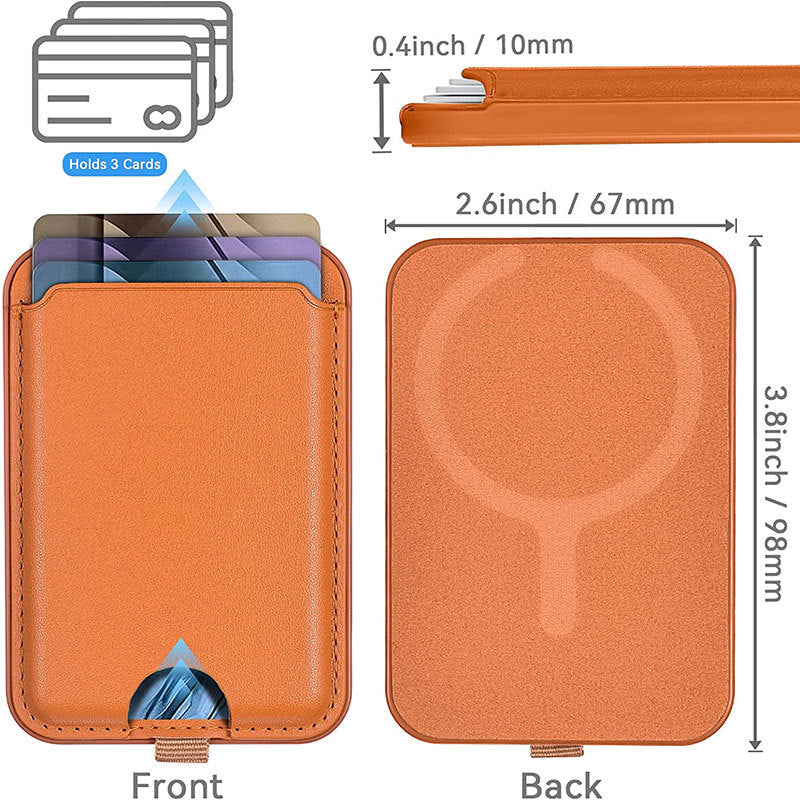 Cartera MagSafe para Celular | Porta Tarjetas de Piel con Soporte | 6 Colores