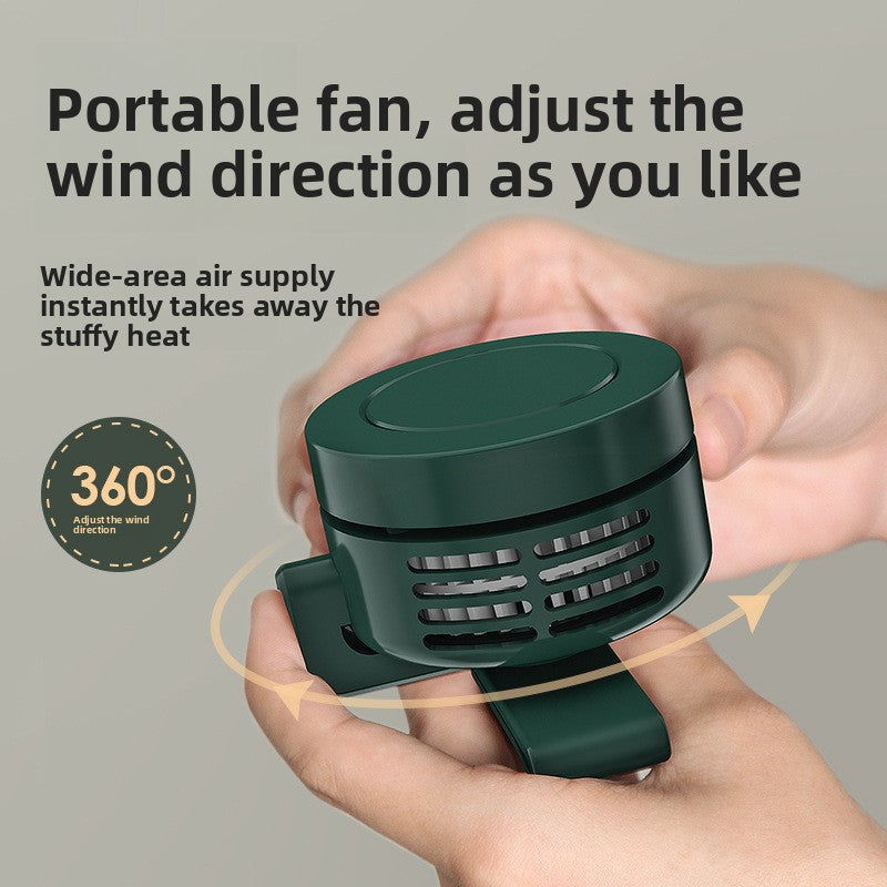 Ventilador Portátil con Clip Recargable USB | 3 Velocidades y Motor Silencioso para Escritorio y Cuello