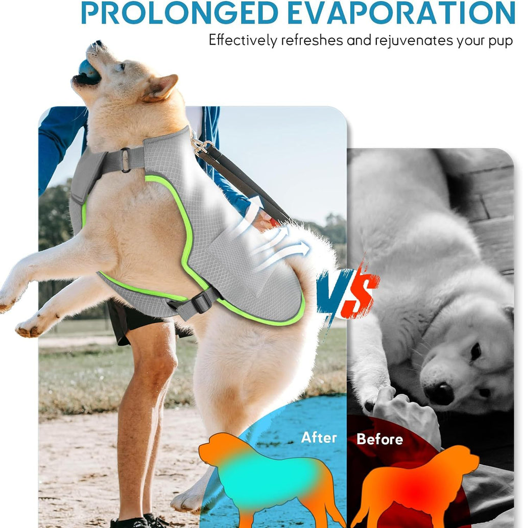 Chaleco Refrescante para Perro con Bolsa de Hielo | Protección contra el Calor en Verano | Tallas S a XXL
