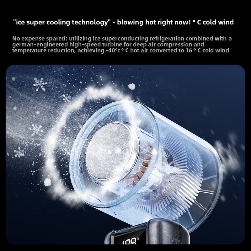 Mini Ventilador Portátil Recargable USB con Oscilación y 4 Velocidades | Para Escritorio, Cuello y Mano