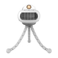 Mini Ventilador Portátil para Bebés Recargable USB con Oscilación y 4 Velocidades | Para Escritorio, Cuello y Mano