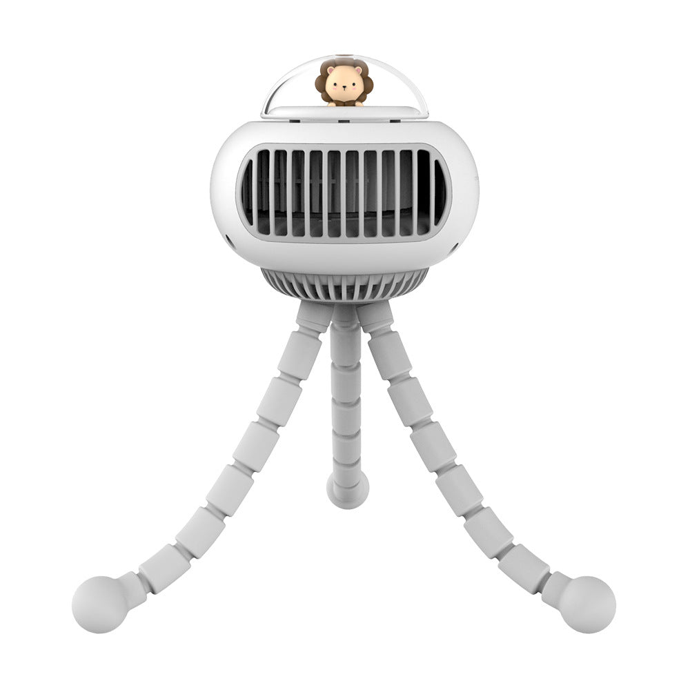 Mini Ventilador Portátil para Bebés Recargable USB con Oscilación y 4 Velocidades | Para Escritorio, Cuello y Mano