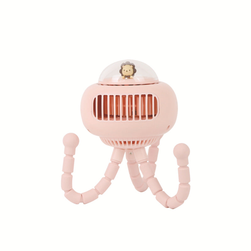 Mini Ventilador Portátil para Bebés Recargable USB con Oscilación y 4 Velocidades | Para Escritorio, Cuello y Mano