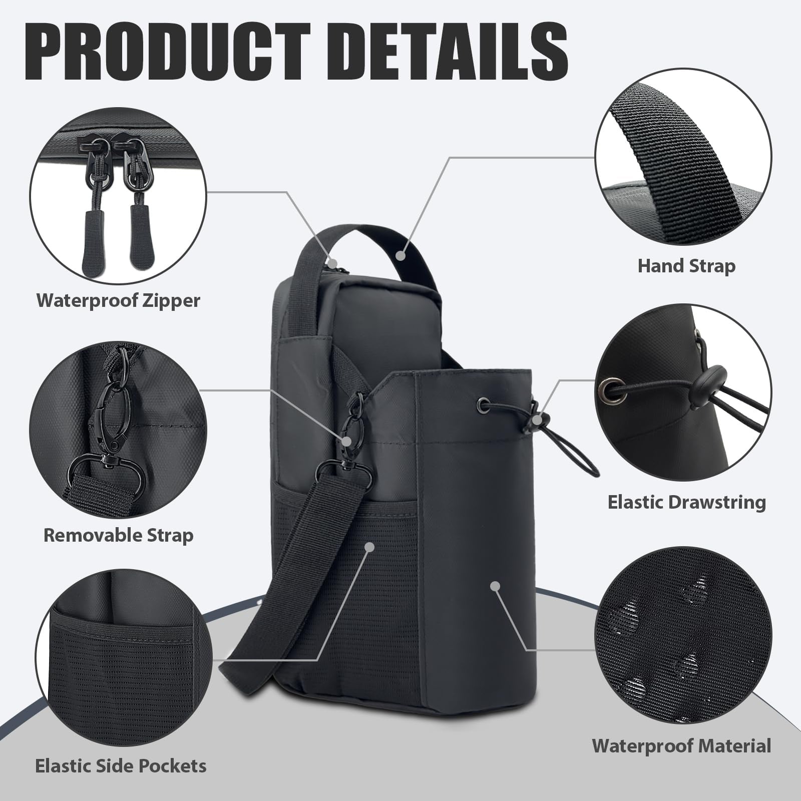 Bolsa Magnética para Botella de Agua | Impermeable y Resistente | Para Gym, Deporte y Uso Diario