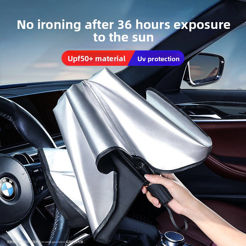 Parasol Plegable para Parabrisas Delantero – Protector Solar Universal para Auto con Lámina de Aluminio