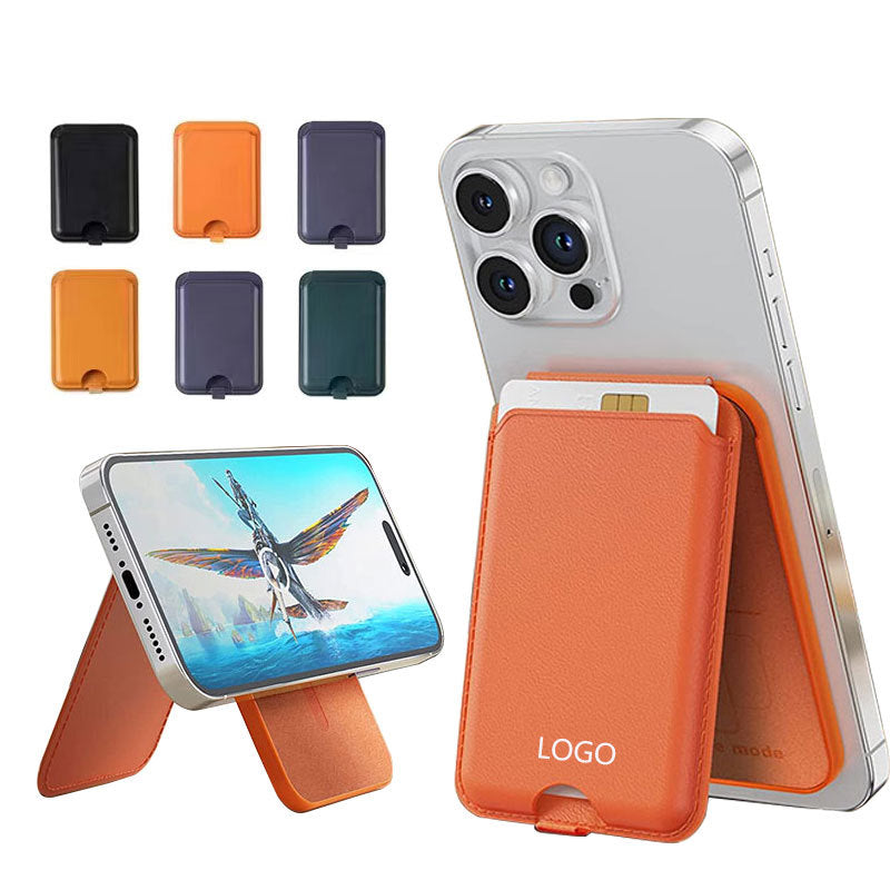 Cartera MagSafe para Celular | Porta Tarjetas de Piel con Soporte | 6 Colores