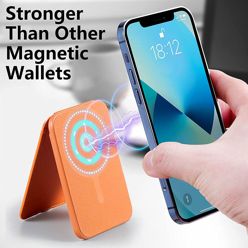 Cartera MagSafe para Celular | Porta Tarjetas de Piel con Soporte | 6 Colores