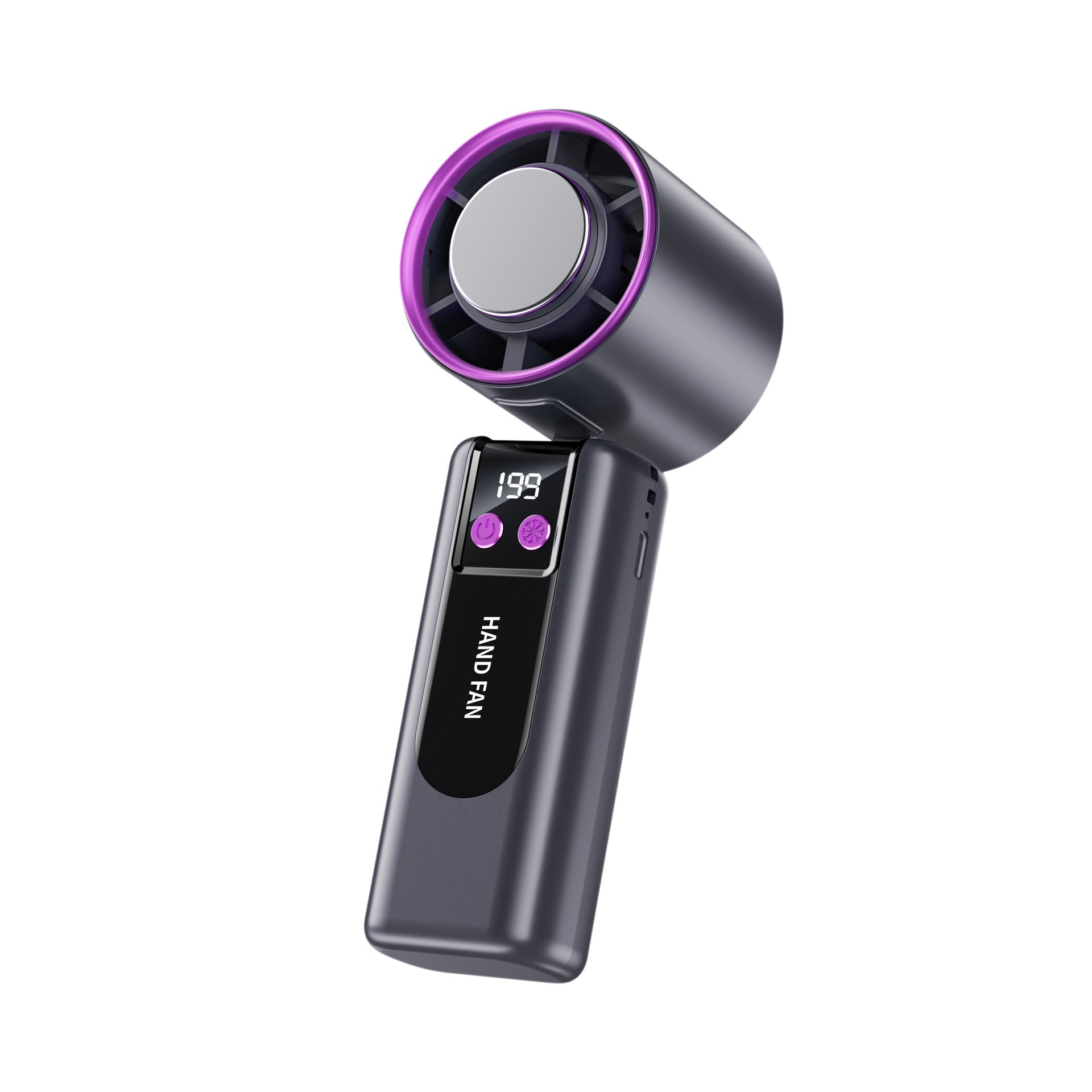 Mini Ventilador Portátil Recargable USB con Oscilación y 4 Velocidades | Para Escritorio, Cuello y Mano