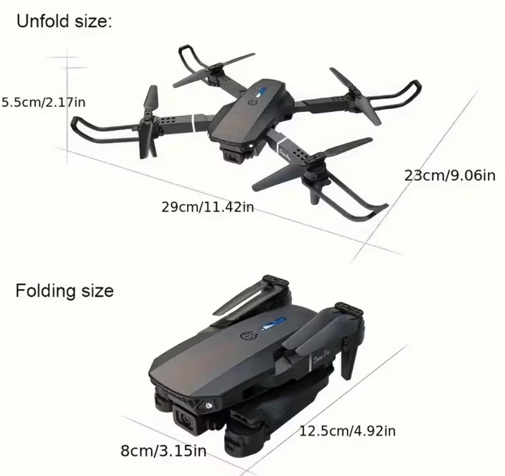 Drone con Control Remoto 2.4G | 100 Metros de Alcance | 3 Velocidades | Batería 1800 mAh | Niños y Adultos