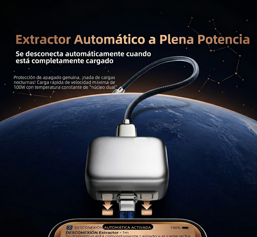 Cargador Inteligente 140W Desconexión Automática