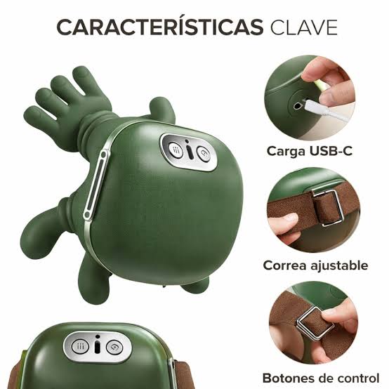 Masajeador Térmico Shiatsu Inalámbrico | Antiestrés Multi-zonas | Alivio Muscular en Hombros, Cuello y Espalda