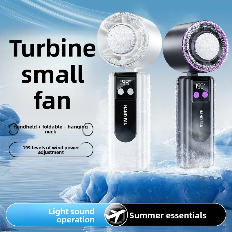 Mini Ventilador Portátil Recargable USB con Oscilación y 4 Velocidades | Para Escritorio, Cuello y Mano
