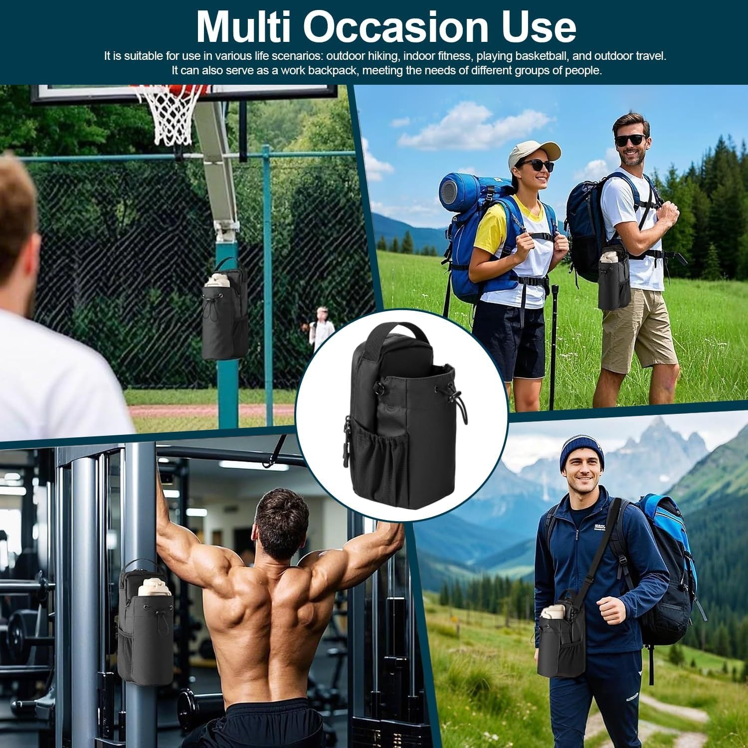 Bolsa Magnética para Botella de Agua | Impermeable y Resistente | Para Gym, Deporte y Uso Diario